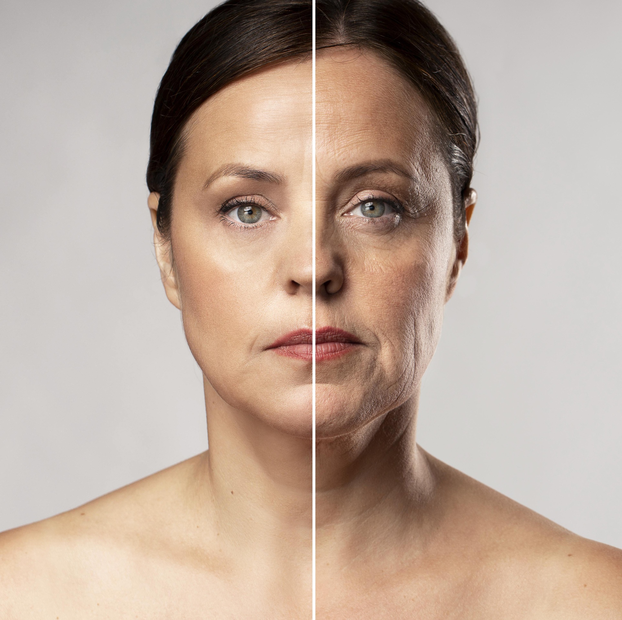 before after portrait mature woman anti ageing treatment